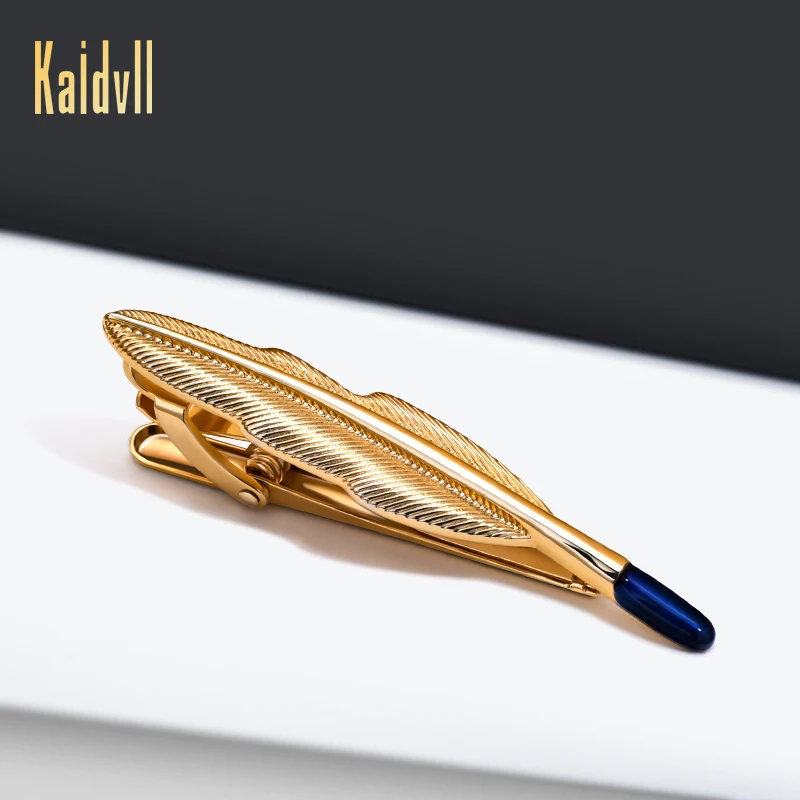 Kaidvll Зажимы для галстука и галстук Бар золотой цвет материал из медного сплава