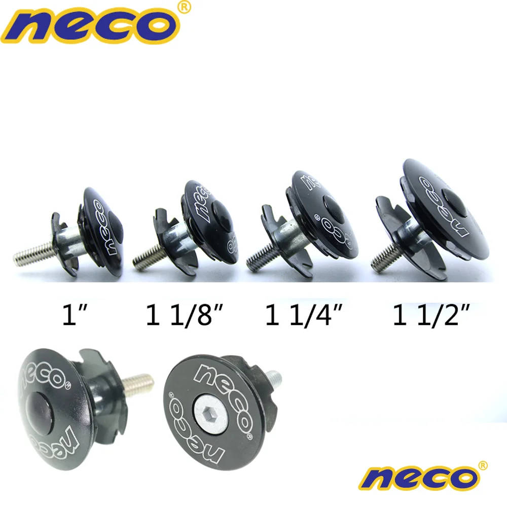 Neco Bike Headset Star Nut Stem Top Cap Cover Cap Bolt For Fork 25.4/28.6/31.8/38.1 Mm 1 1/8 1/4 1/2 On.