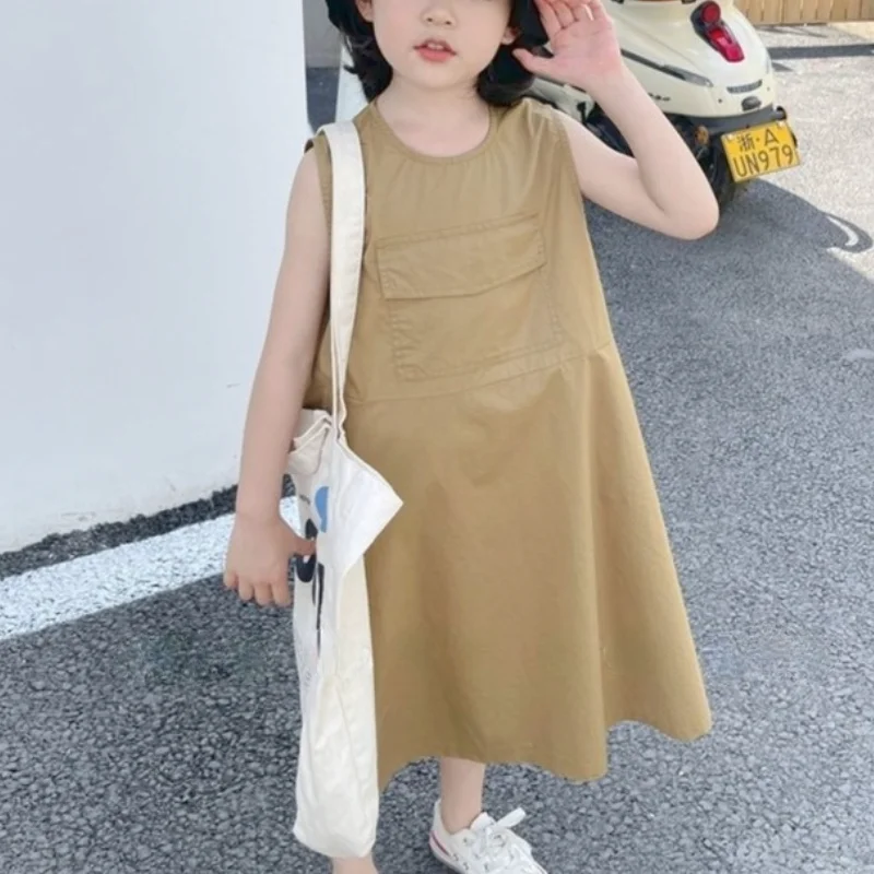 

Pretty Casual Korean Dress Girls Slim Japanese Cute Party Suspender Dresses Children Chic Girls Clothes 2 To 8 Years Summer 2021