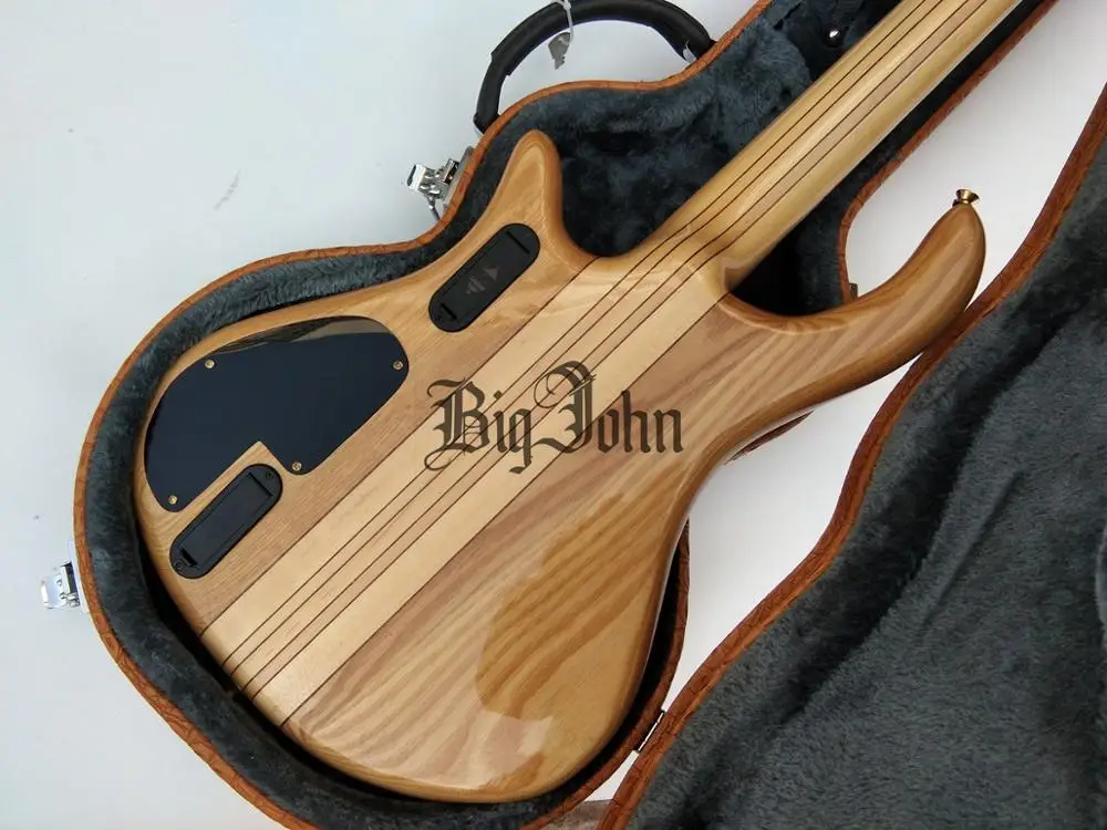 Новый вентилятор Fretted 4 струны электрическая бас гитара сэндвич Elm Body & кленовый