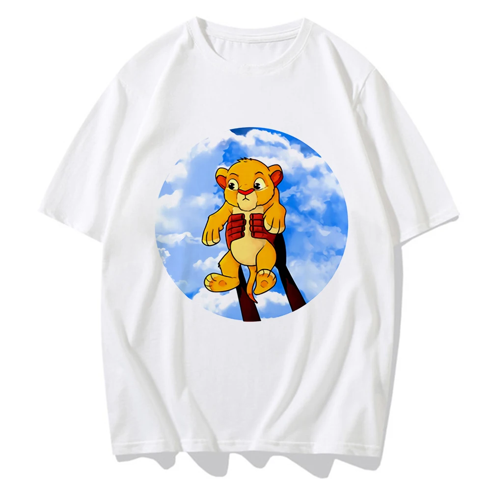 

Disney Simba Femme T shirts The Lion King Series Round Neck Tops Summer Streetwear Casual France Popular T-shirts Meilleure Amie