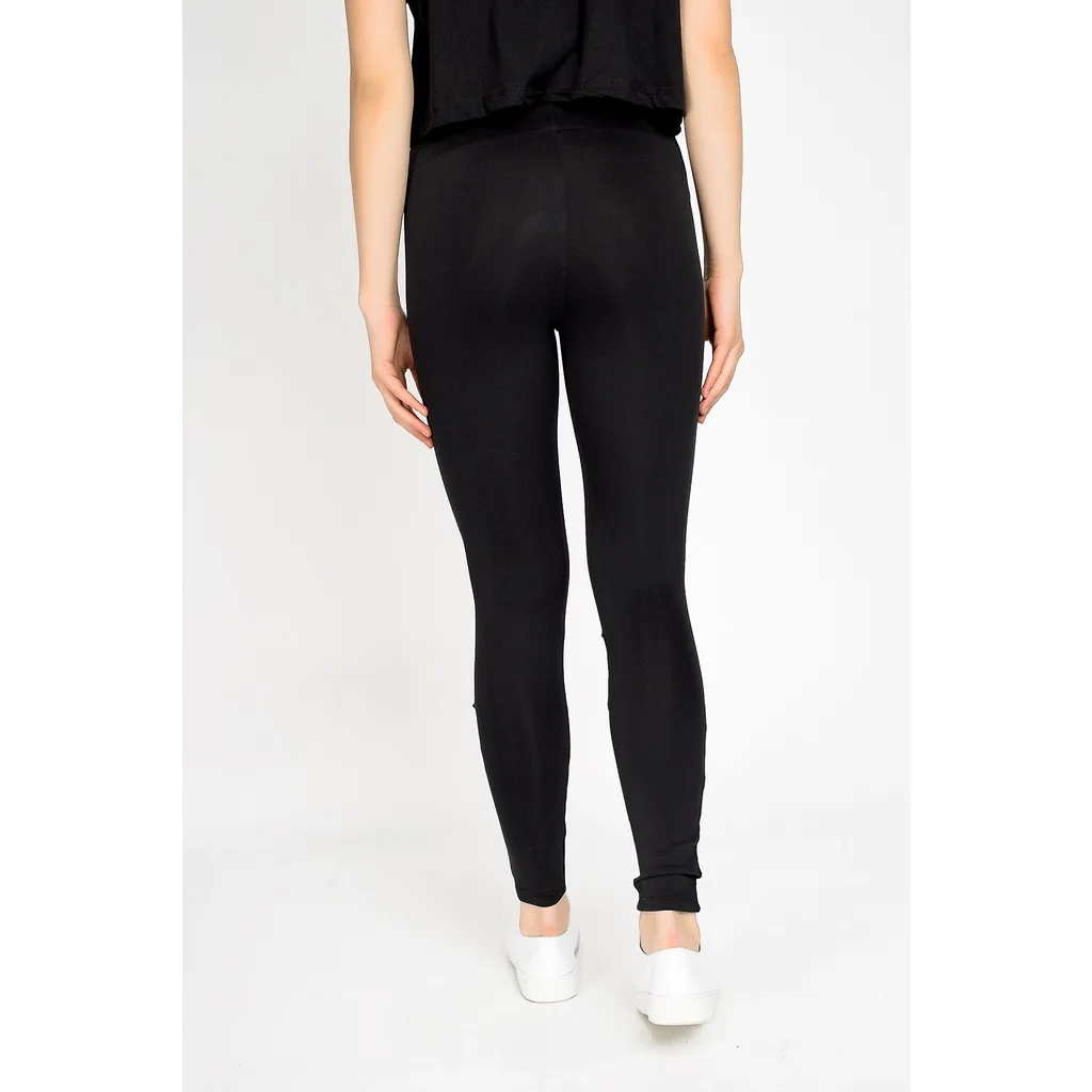 Number of Tulle Detailed Submersible Kumas Leggings BLACK