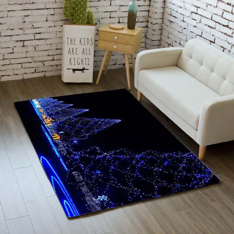 Рождественский Декор Спальня детский игровой коврик из мягкой фланели анти-slipe