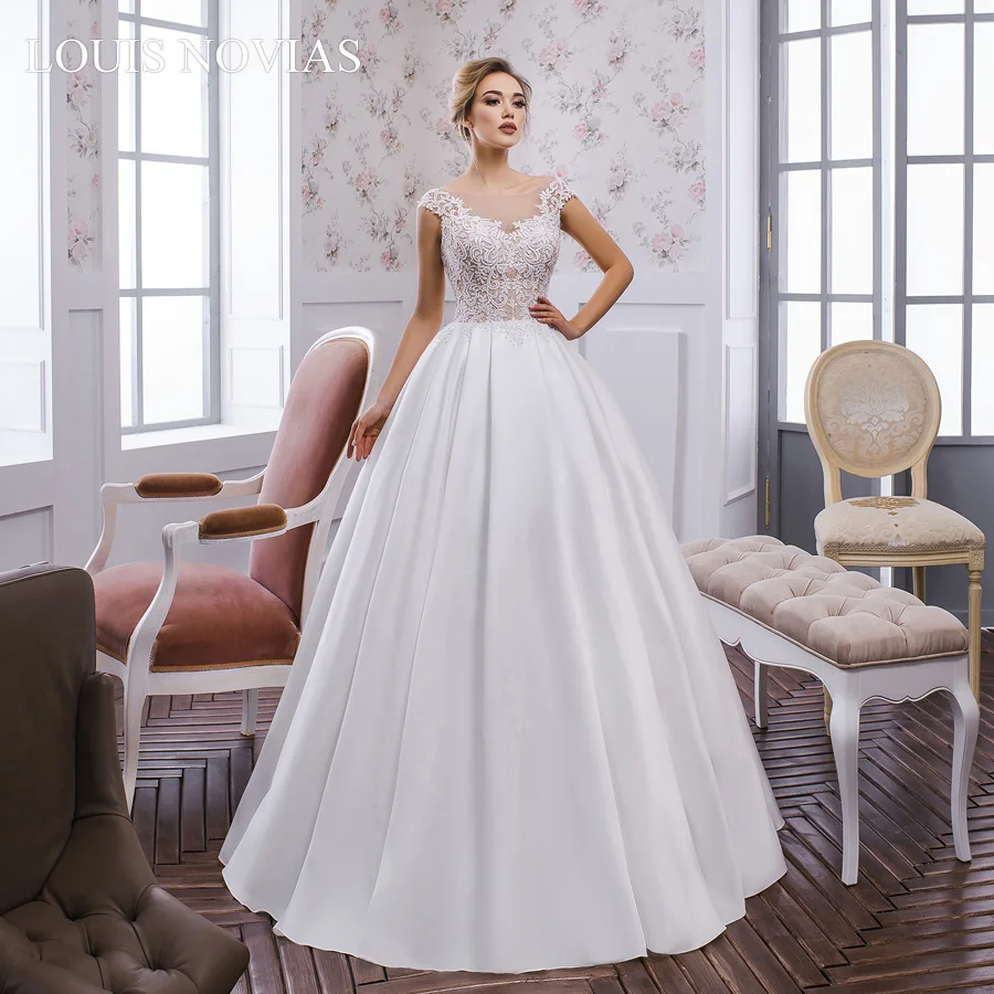 Бальное платье Louis Novias свадебные платья невидимое декольте сердечко тонкий шифон