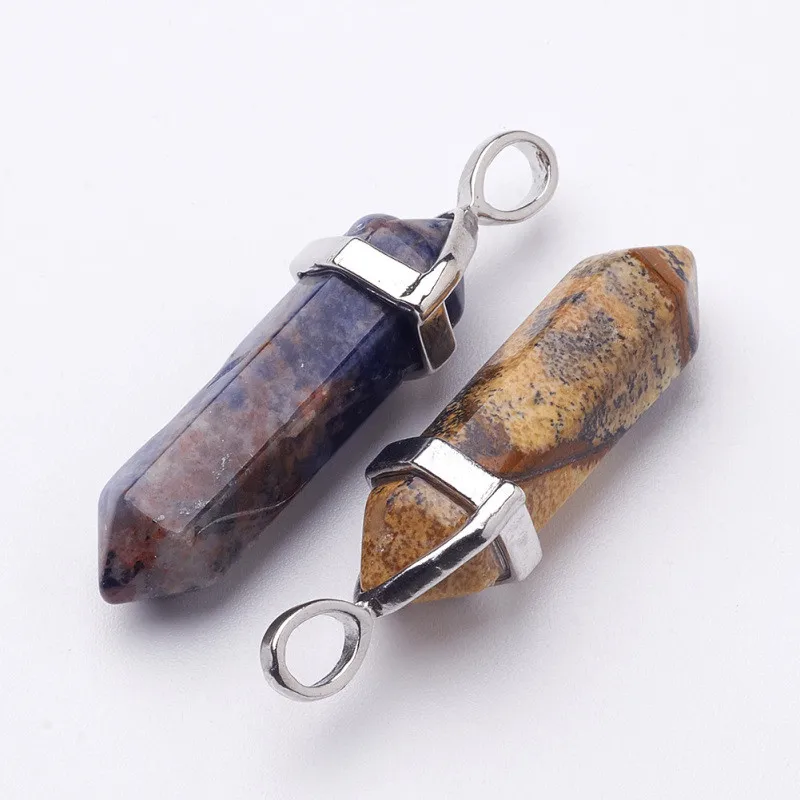 Натуральные стразы 30 шт с латунными фурнитурами 35 ~ 45x13 мм отверстие: 3x5