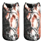 2020 горячая Распродажа 3D печатных укороченные женские, унисекс носки на низком каблуке Мода сумасшедшая лошадь Calcetines Mujernatural прекрасный Meias Feminina носки