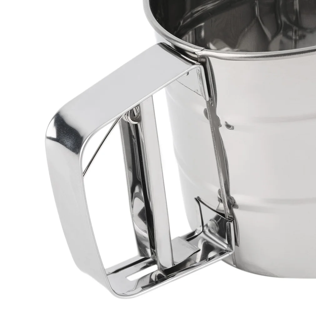 1 шт. Нержавеющая сталь сетка Мука сито Механическая глазурь для выпечки шейкер