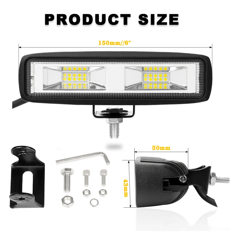 CREK 2 шт. 6 &quotВнедорожник светодиодный рабочий светильник грузовик вождения для
