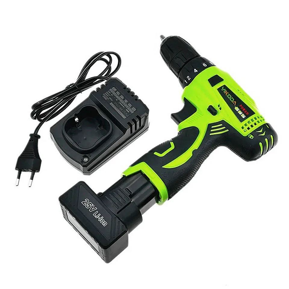 25 в Беспроводная Дрель перезаряжаемая ручная электрическая дрель DIY отвертка