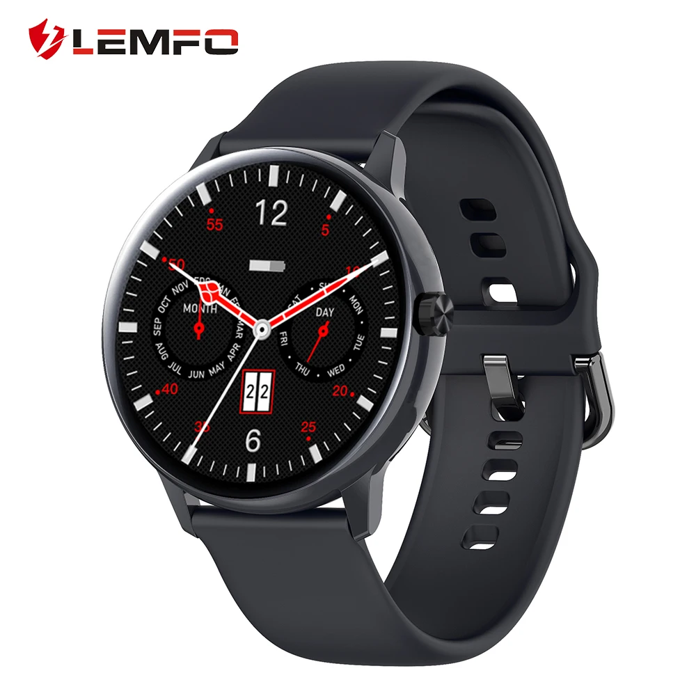 LEMFO Смарт часы 390*390 Amoled HD Экран вызовов через Bluetooth сердечного ритма Для мужчин's