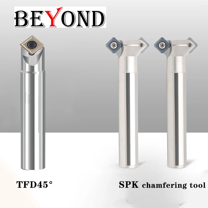 

BEYOND SPK 2T 20mm Internal and External Chamfering Cutter Position Chamfer TFD 45 Degrees 1T 100L Carbide Insert TCMX16T SPMX06