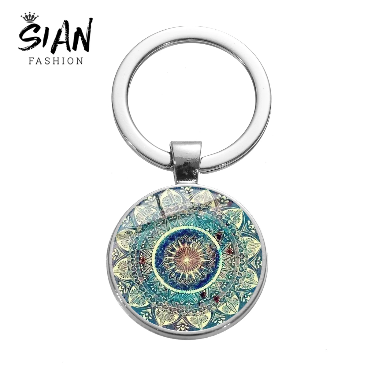 Азиатских новый дизайн Мандала брелок с цветами Сакральная Геометрия Буддизм