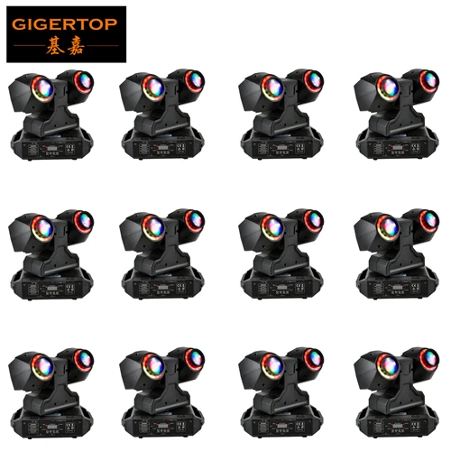 Gigertop 2x30 Вт Светодиодный светильник с движущейся головкой с Halo 5050 SMD RGB цветной Эффект Кольцо диско шар цветной яркий KTV светильник TP-L230 - Цвет: 12