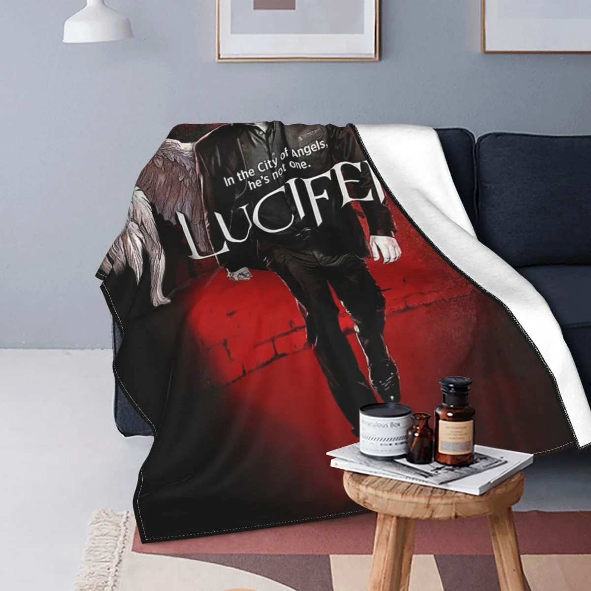 Одеяло Lucifer Blankets из фланели на зиму Tom Ellis напряжение дышащее легкое тонкое покрывало для дивана на открытом воздухе постельное белье.