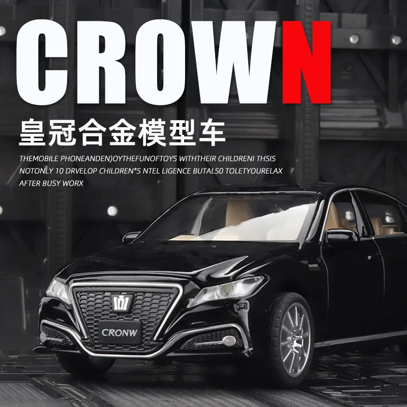 

Модель автомобиля Toyota Crown из сплава, модель автомобиля из металлического сплава, имитация звука светильник, модель двери, игрушки для мальчи...