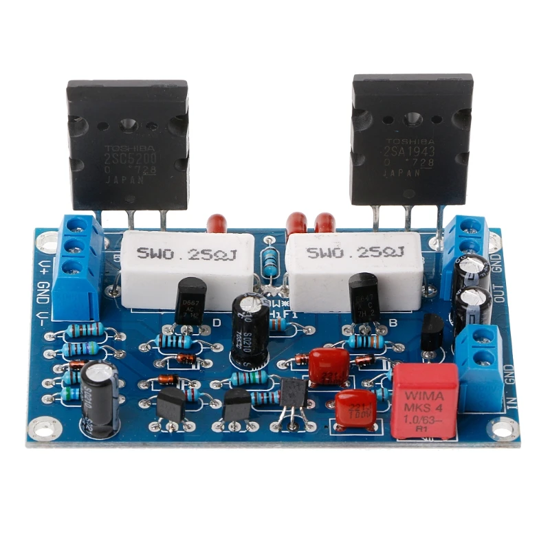 Моноканальный усилитель HIFI After Class 2SC5200 + 2saeas двойной постоянный ток 35 в 100 Вт |