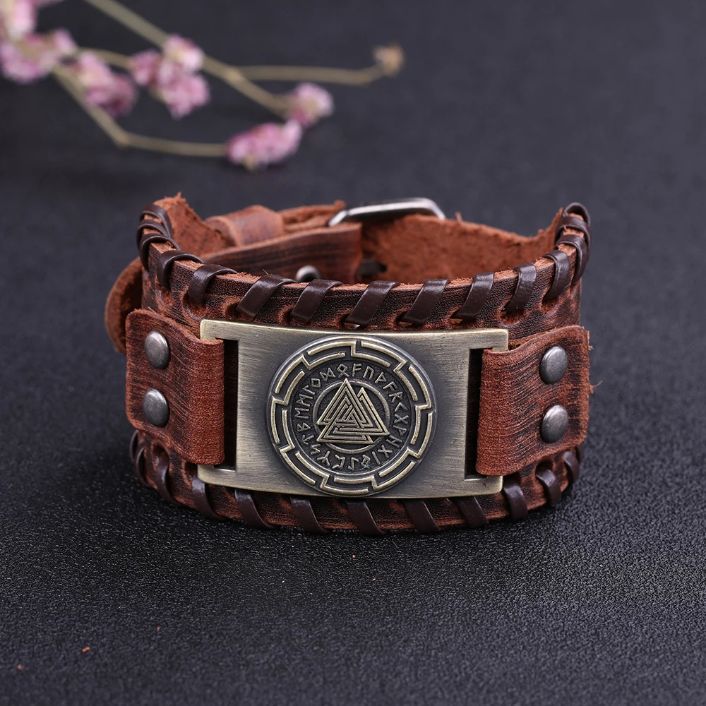 LIKGREAT стиль викингов искусственная кожа мужские брифы Черная Широкая оплетка