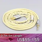 LN007627 8-жильный позолоченный + палладиевый Серебряный OCC кабель из сплава для аудиотехники ATH-ADX5000 770H 990H A2DC наушники