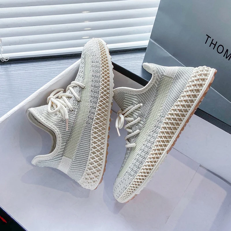 

Women Shoes Fashion Casual Shoes For Women Flying weaving Women Sneakers Flats Platform 2021 Spring outdoor Off White Shoes