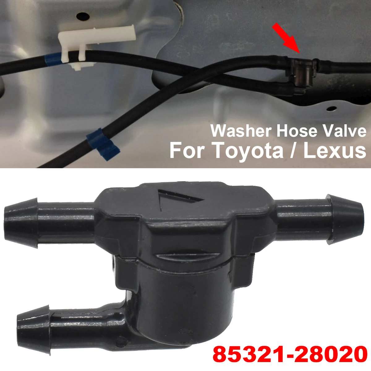 

Windshield Wiper Washer Check Valve Non Return Hose For Toyota Hilux AN120 Avensis Camry Corolla Land Cruiser J150 85321-28020