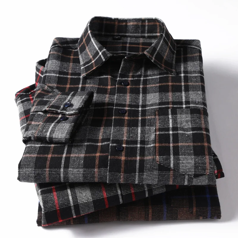 

Men Plaid Casual Shirt 2021 New Long Sleeve Tuxedo Shirt Commute Tops Business Male Clothes Homme Male Check Shirts