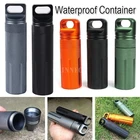 50 шт.лот уличная прочная CNC водонепроницаемая аптечка первой помощи, безопасная бутылка для таблеток, алюминиевый контейнер для кемпинга