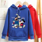 Толстовки с капюшоном из мультфильма Disney для женщин и мужчин, новинка, модные флисовые пуловеры в стиле хип-хоп с Микки-Маусом, милая одежда для женщин и мужчин