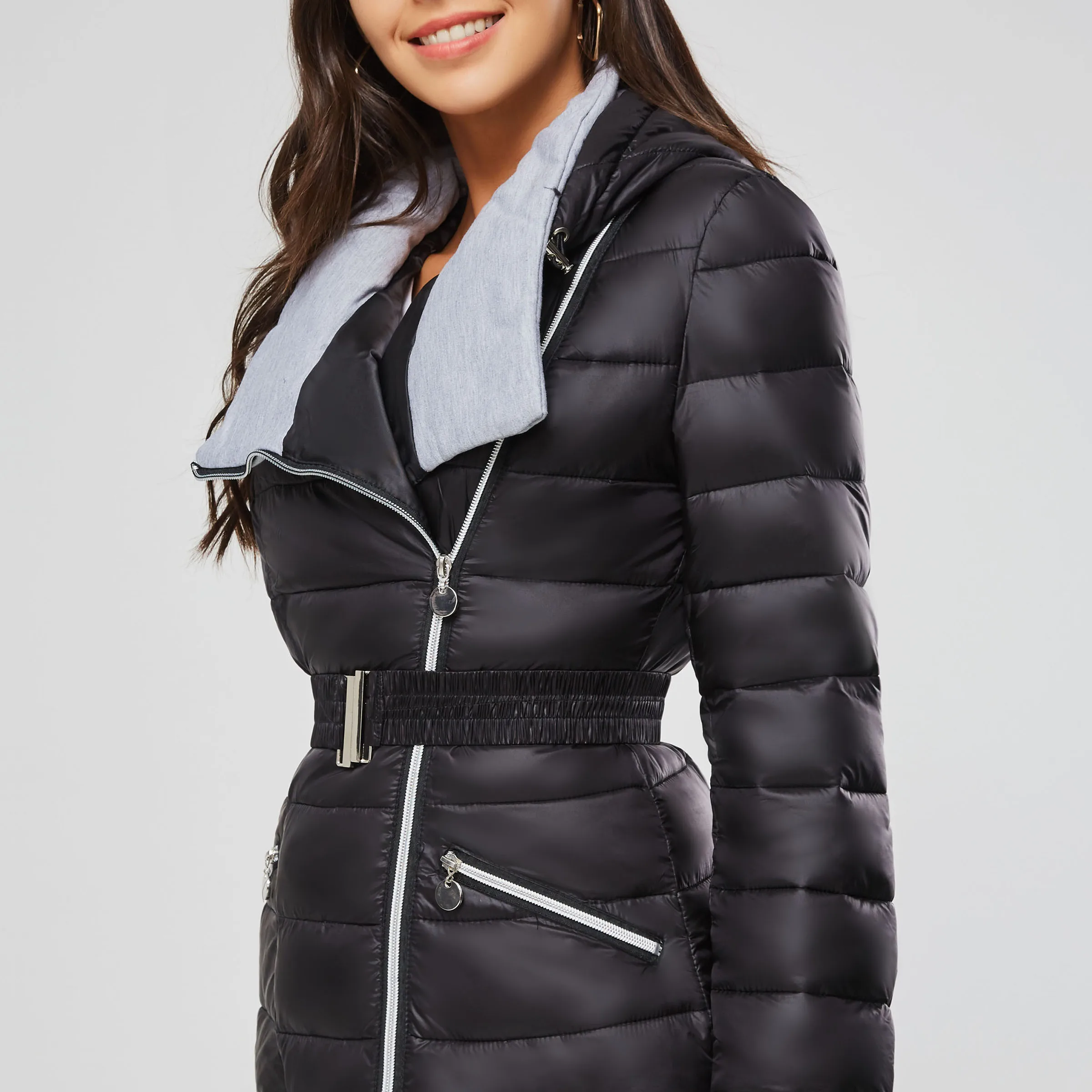 Парка женская зимняя куртка русская Повседневная Базовая теплые готические