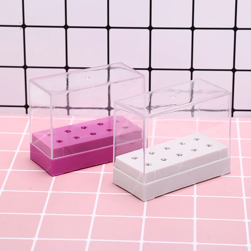 10 отверстий Держатель для фрез ногтей органайзер маникюра коробка хранения
