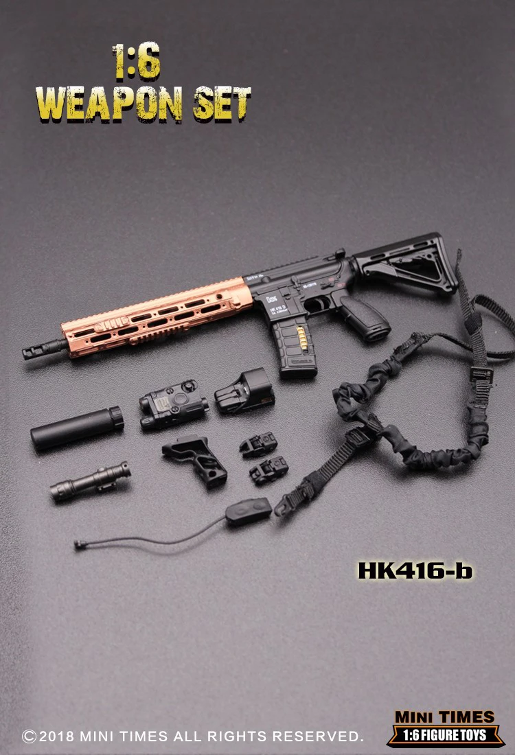 

1/6 mini times toys HK416 & M4 assault rifle tactical accessories toy gun 12 inch dolls available in stock
