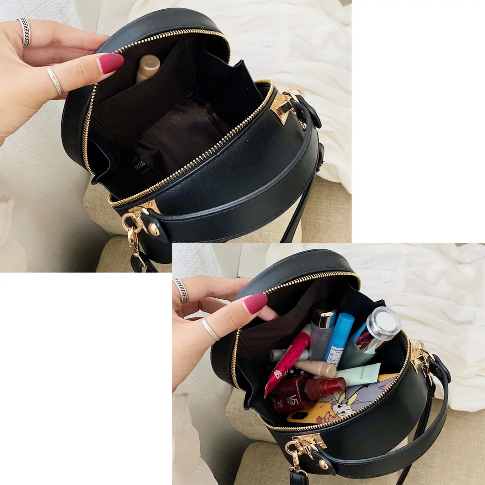 

Women Shoulder Bags Fashion Round Shape Handbags Girls Messenger Bag Ladies 2021 New Crossbody Bags Embroidery Designer