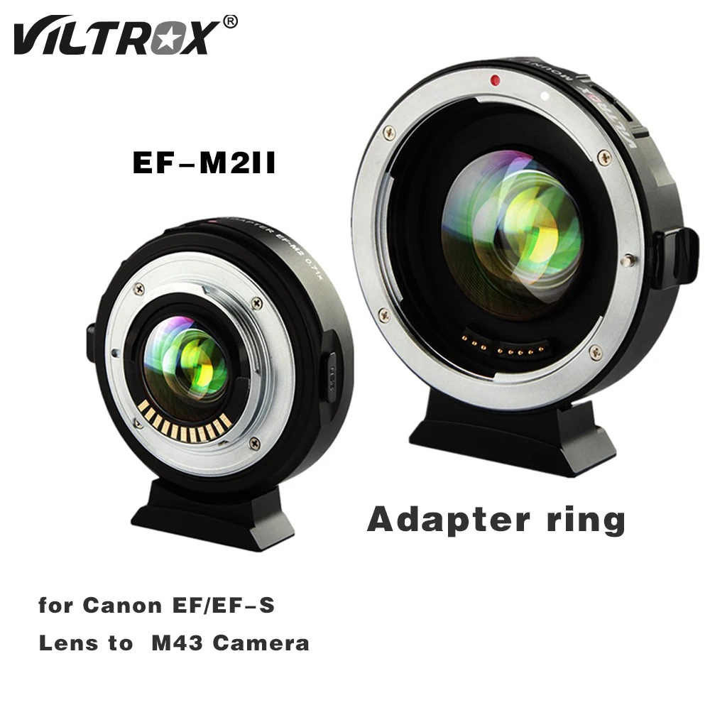 VILTROX EF-M2 II Speed Booster Lens Adapter ring 0.71x M4/3 Auto Focus Reducer Turbo for Canon EF lens to M43 Camera GH4 GH5 GF6