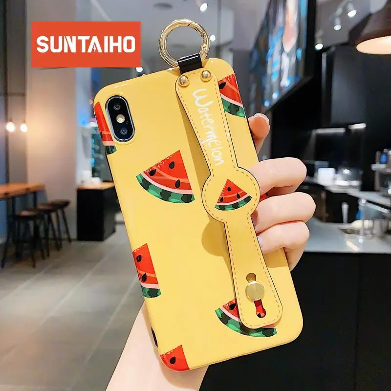 Suntaiho милый чехол с рисунком арбуза для iPhone XS MAX 8 7 Plus X Xs Xr Мягкий силиконовый