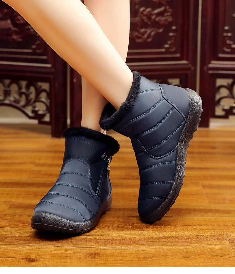 Женские ботинки; водонепроницаемые зимние ботинки; женские стеганые зимние ботинки; женские Теплые ботильоны; botas Mujer; женская зимняя обувь; большой размер 43