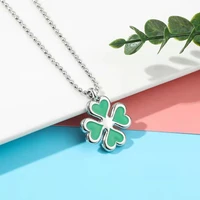 four leaf clover pendant necklace for women tokyo revengers anime accessories cosplay tachibana hinata jewelry neck chains gift