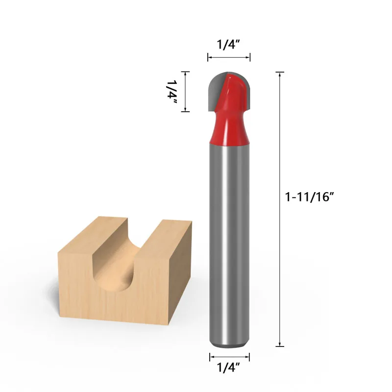 Угловые круглые концевые фрезы с хвостовиком 1/4 дюйма формовочные закругленными