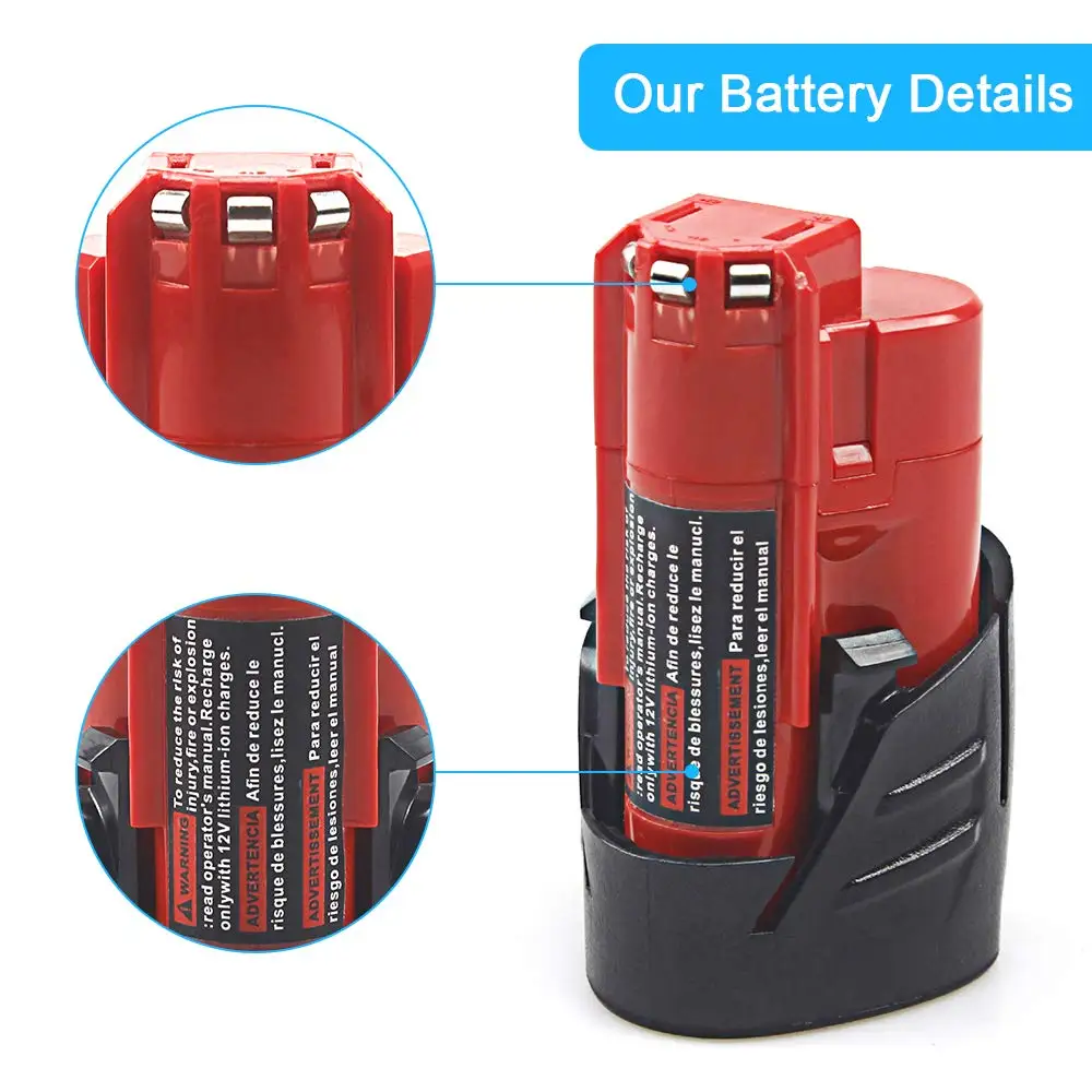 Waitley 12 V 2.5Ah аккумуляторная батарея для Milwaukee M12 XC беспроводные инструменты 2500mAh v