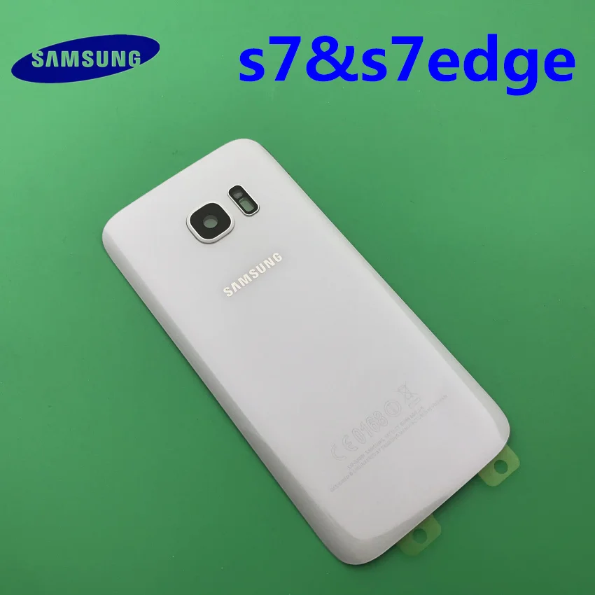 Samsung Galaxy S7 edge оригинальная Задняя крышка батареи G930 G930F чехол G935 G935F задняя дверь корпус стеклянная панель Запасная часть