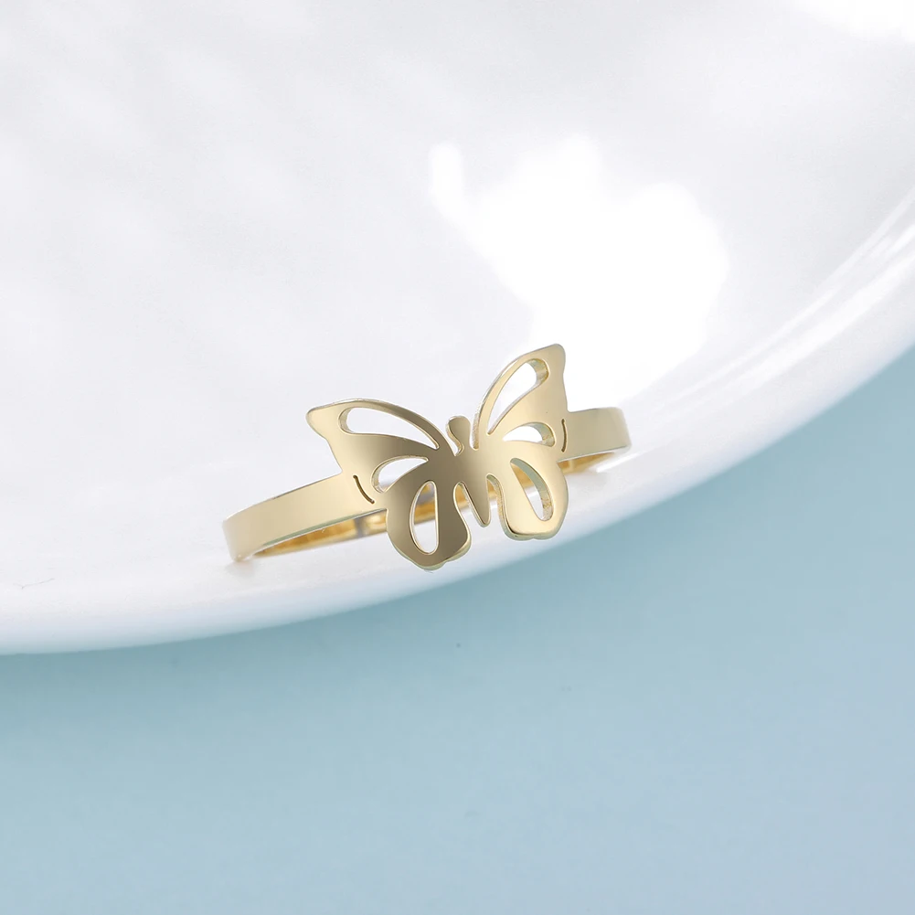 Кольцо бабочка COOLTIME женское богемное кольцо регулируемое из нержавеющей стали