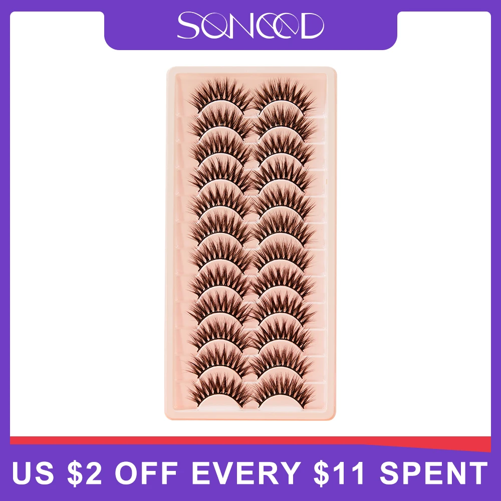 

Soneed New 12 Pairs Eyelashes Natural Long Set Fake Lashes Makeup Kit Fluffy Mink Lashes Extension Eyelashes Cilios Wholesale