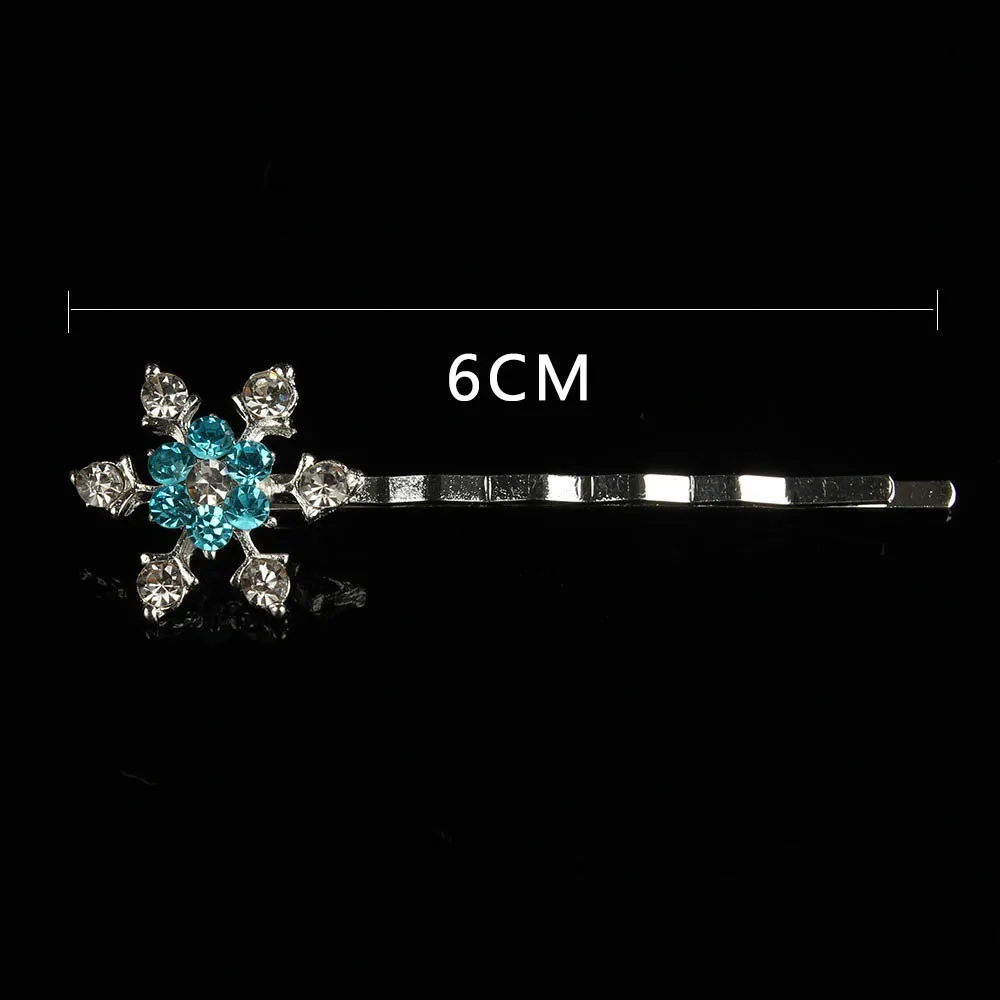 Модные женские заколки для волос в виде снежинок заколки-невидимки аксессуары 5