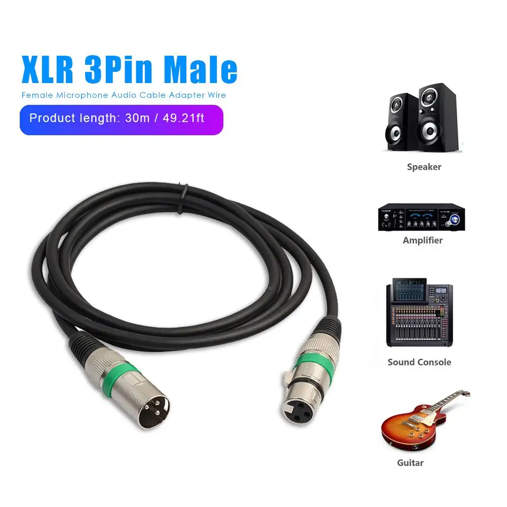 3 м/5 м/10 м/15 м/20 м XLR контактный штекер к гнездовой аудиокабель адаптер провод шнур