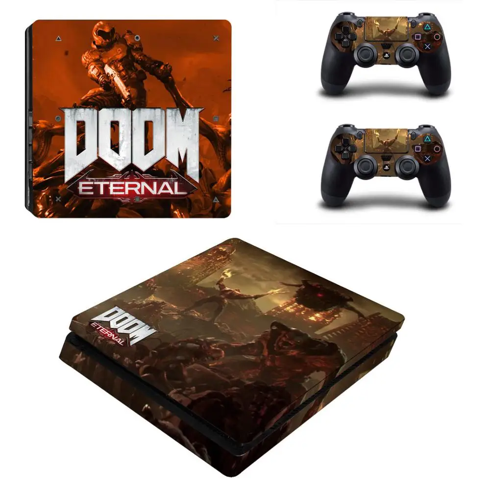 PS4 тонкие наклейки PS 4 Play станция виниловые на кожу Doom Adesivos для playstation тонкая