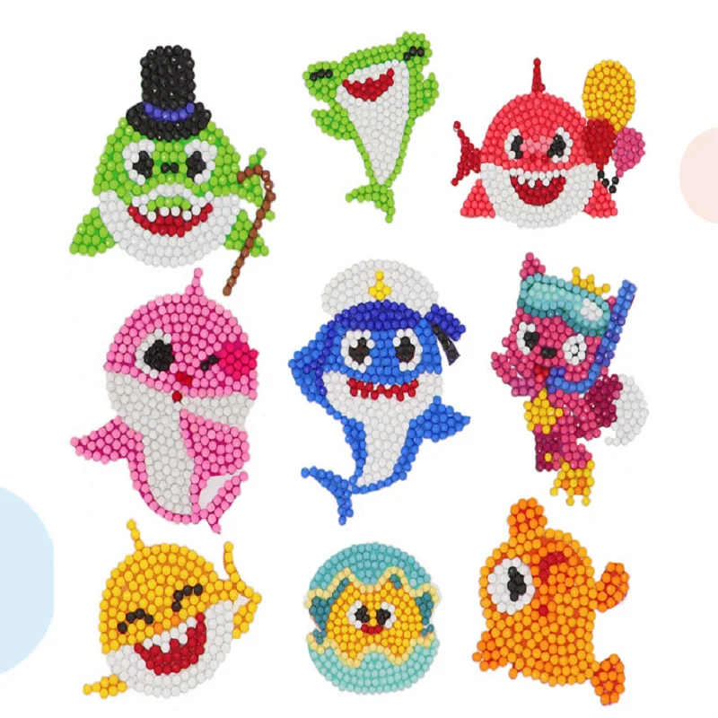 Набор для алмазной живописи акулы 9 шт. |