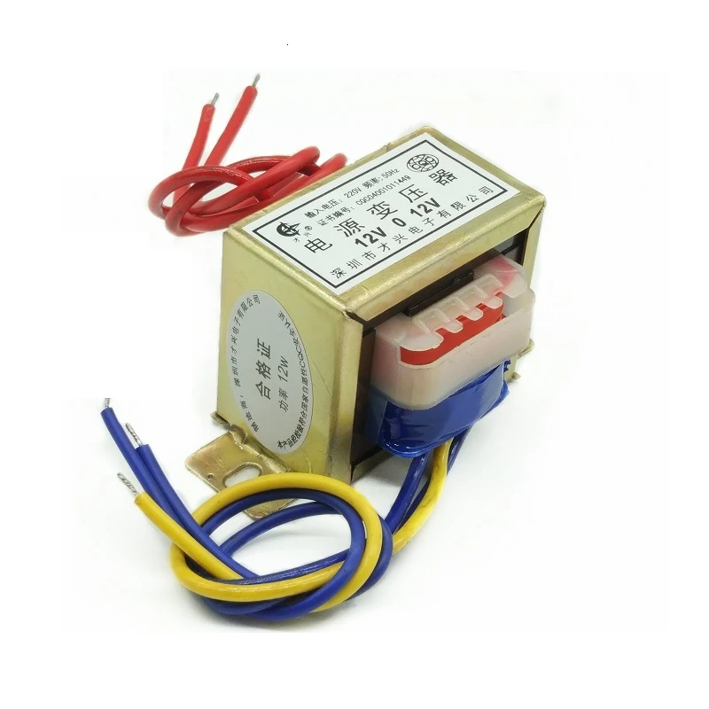 Катушка 12 Вт аудиотрансформатор EI48 DB 12VA 220V to AC6V/9V/12V/15V/18V/24V/одиночный/двойной