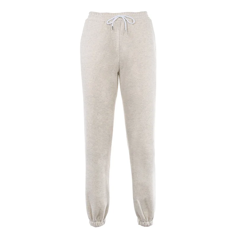 Женские брюки с высокой талией в стиле хип хоп черные повседневные спортивные