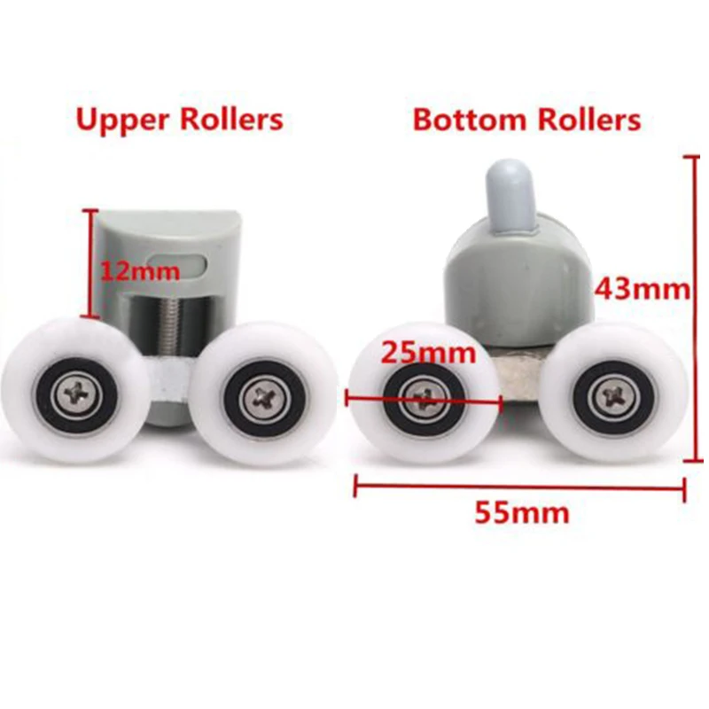 

8pcs Replacement Top Or Bottom Shower Door Roller/Wheels Diameter Pack Elements