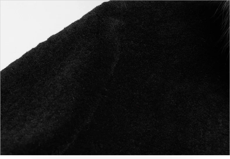 

Real Fur Coat Men Warm Thicken Wool Jacket Sheap Shearing Coats Male Long Parka With Natural Fox Fur Collar LX2548