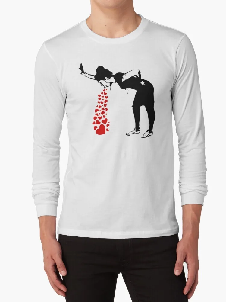 Lovesick-Banksy уличное искусство граффити дизайн для мужчин женщин детей 100% хлопок