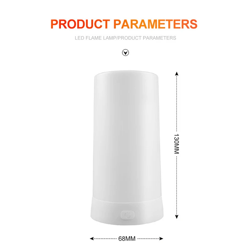 Светодиодный светильник с эффектом пламени для подзарядки портативный Ночник